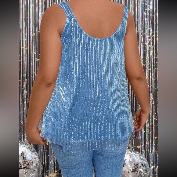 Luxe plus size sparkly glitter cami top - Picture 11 of 16